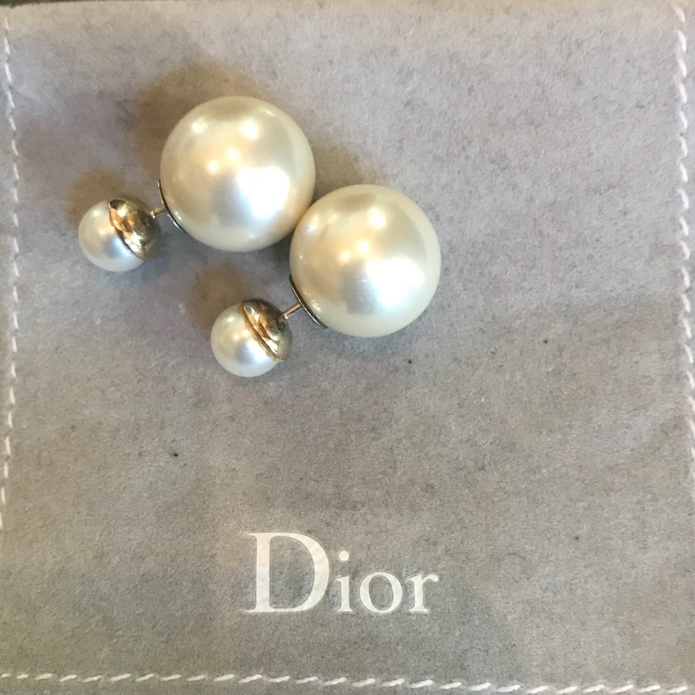 Christian DIOR Tribales Earrings in Gold Finish